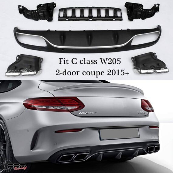 Bodykit Mercedes W205 COUPE  Rear Diffuser EDITION 1 Look with Exhaust Tips