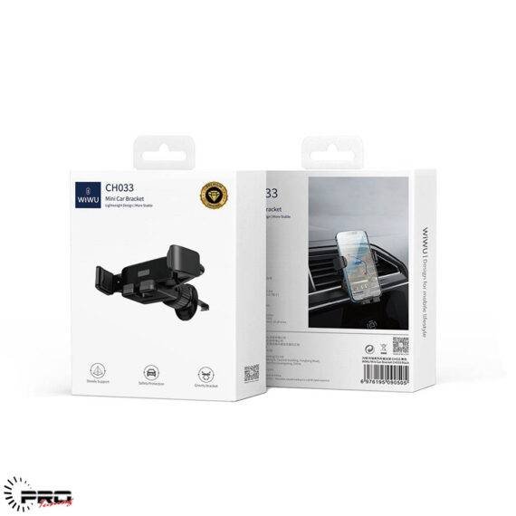 WIWU CH033 MINI CAR BRACKET LIGHTWEIGHT DESIGN - BLACK