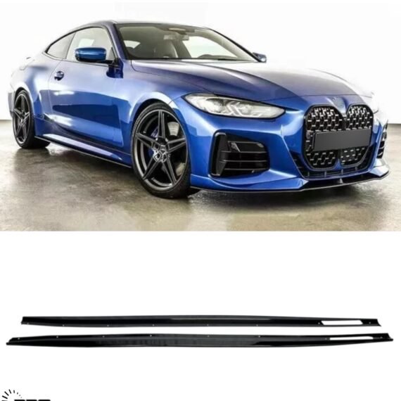 Bmw G22 4-Series Side Skirt - Glossy Black