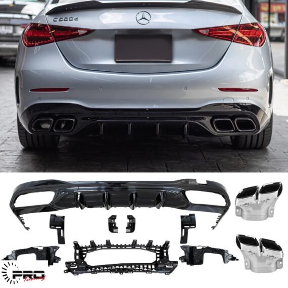 Bodykit Mercedes W177 A-Class Rear Diffuser with Exhaust Tips - AMG BUMPER