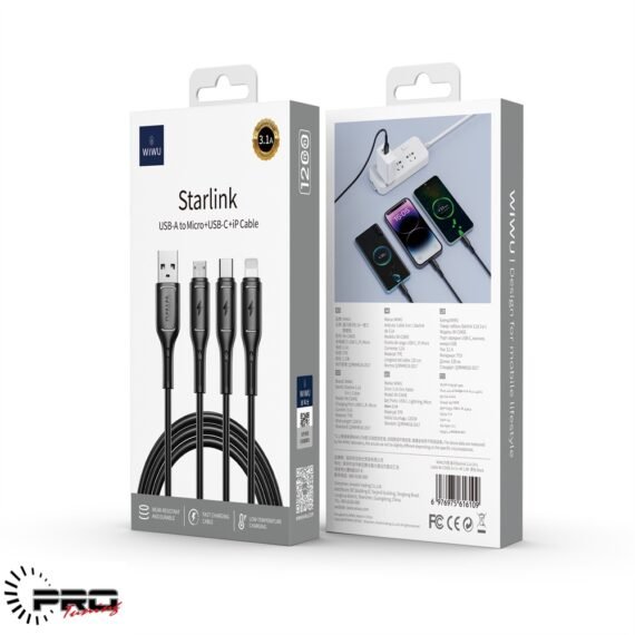 WIWU  Wi-C045E StarLink 3 IN 1 CABLE