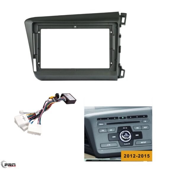 Frame Honda Civic 2012 Android 9" + Wiring + CANBUS